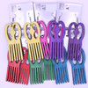 3" Adinkra Symbol Comb Earring Bright Colors .62 each pair